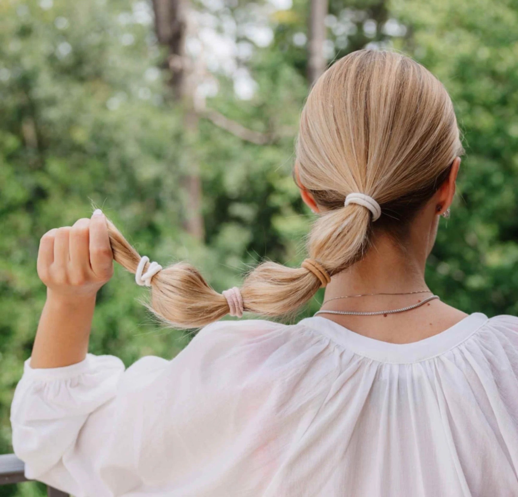 Kooshoo Plastic-free Round Hair Ties - Golden Fibres 4 pack - The Bare Theory