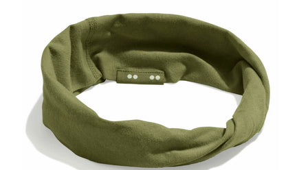 Kooshoo - Twist Headband - Olive - The Bare Theory
