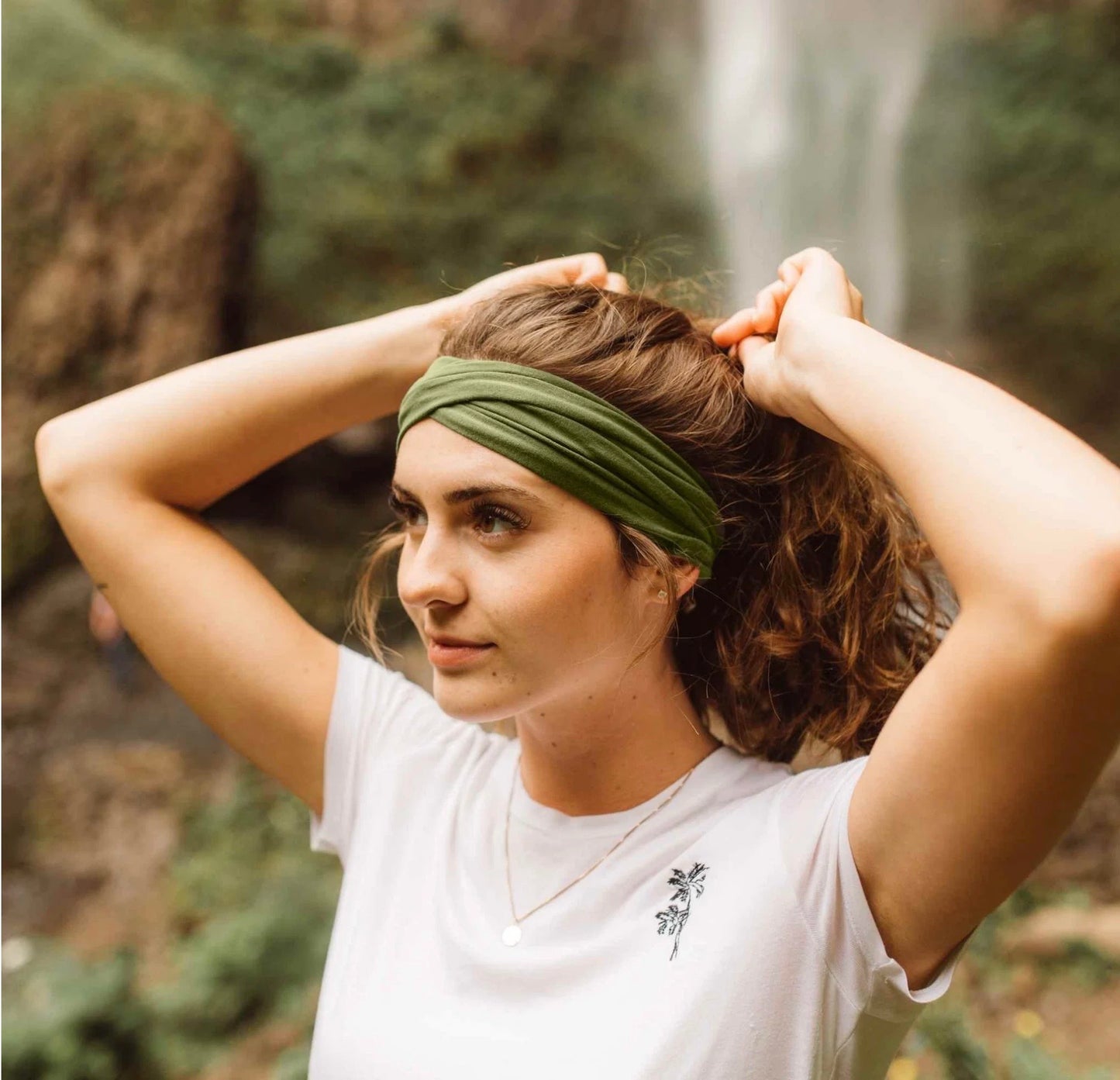 Kooshoo - Twist Headband - Olive - The Bare Theory