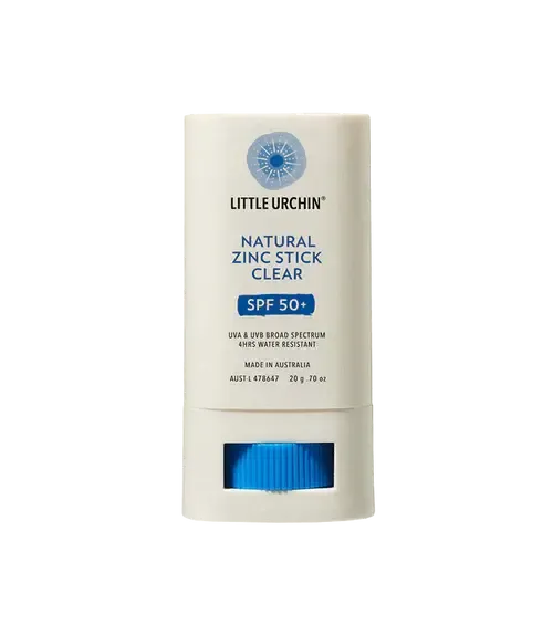LITTLE URCHIN -NATURAL ZINC STICK CLEAR, SPF 50+ - The Bare Theory