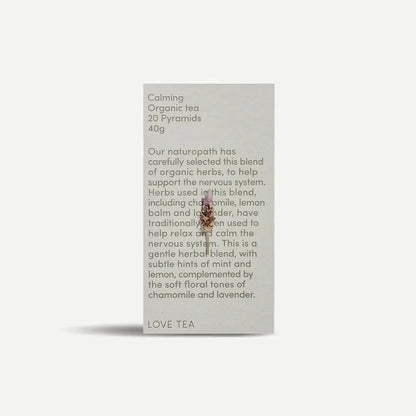 Love Tea - Calming - 20 Pyramids - The Bare Theory