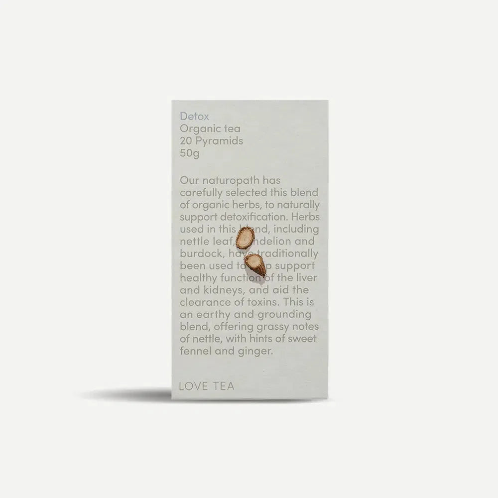 Love Tea - Detox Pyramid Tea Bags - The Bare Theory