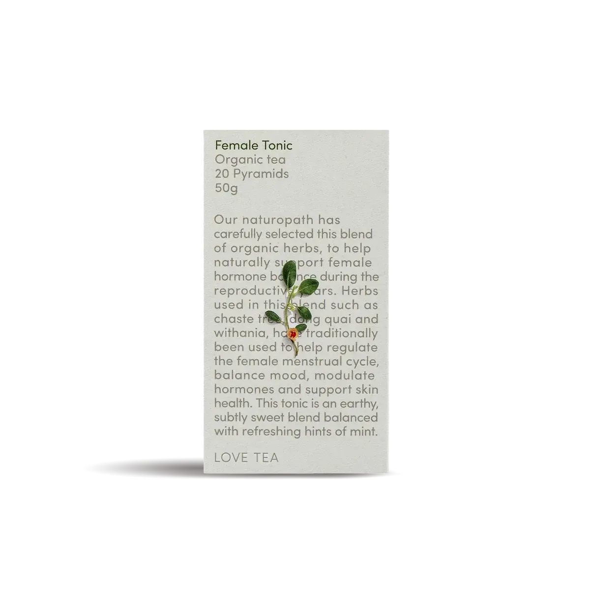 Love Tea - Female Tonic - Certified Organic Pyramids - The Bare Theory