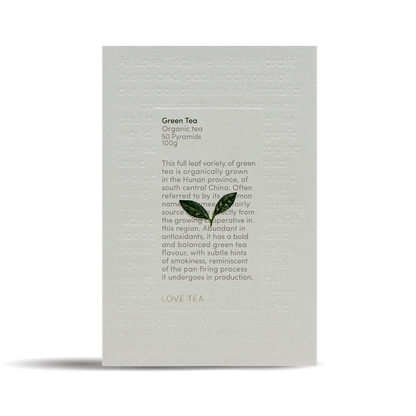 Love Tea - Green - Certified Organic Pyramids - The Bare Theory