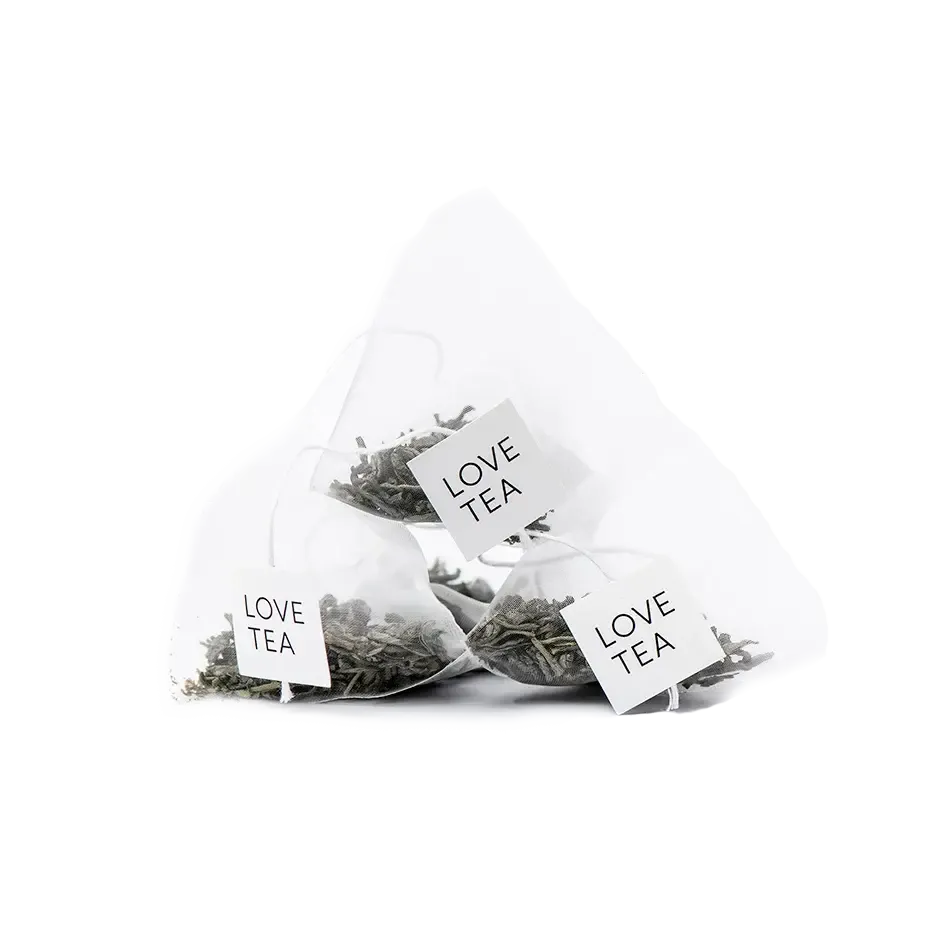 Love Tea - Green - Certified Organic Pyramids - The Bare Theory