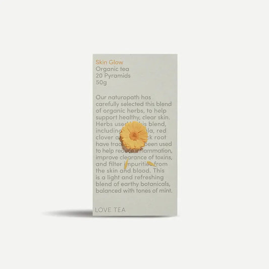 Love Tea - Skin Glow - 20 Pyramids - The Bare Theory