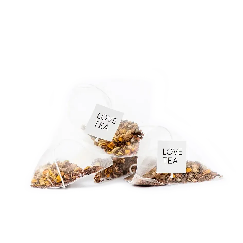 Love Tea - Turmeric - Certified Organic Pyramids - The Bare Theory