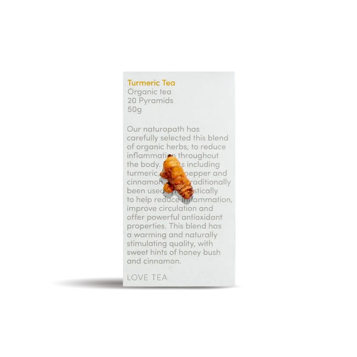 Love Tea - Turmeric - Certified Organic Pyramids - The Bare Theory