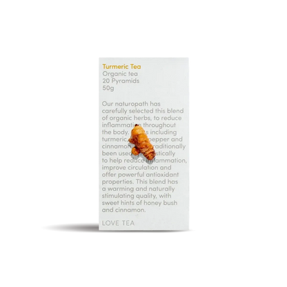 Love Tea - Turmeric - Certified Organic Pyramids - The Bare Theory