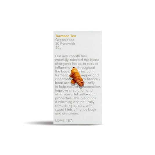 Love Tea - Turmeric - Certified Organic Pyramids - The Bare Theory