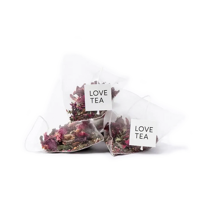 Love Tea - White Rose and Goji - Certified Organic Pyramids - The Bare Theory