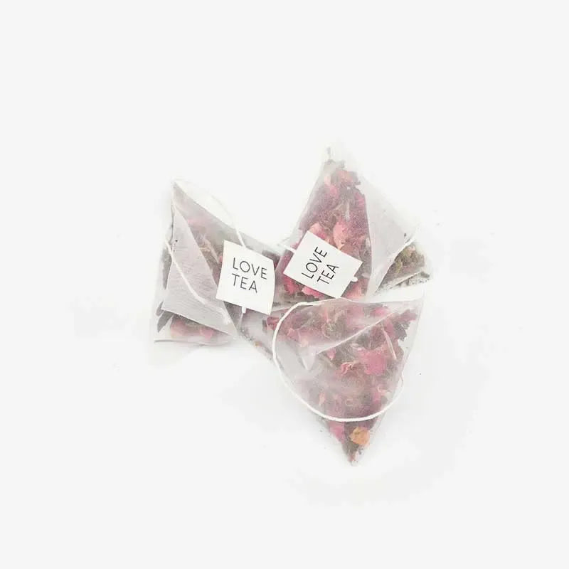 Love Tea - White Rose and Goji - Pyramid Tea Bags - The Bare Theory