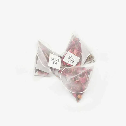 Love Tea - White Rose and Goji - Pyramid Tea Bags - The Bare Theory