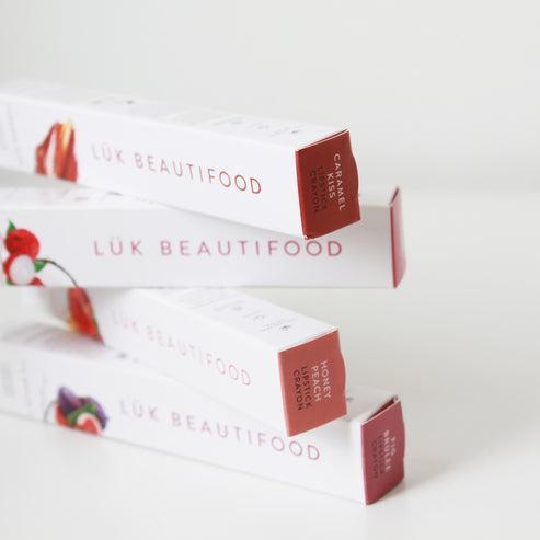Luk Beautifood - Complete Set 5 Natural Lipstick Crayons - The Bare Theory