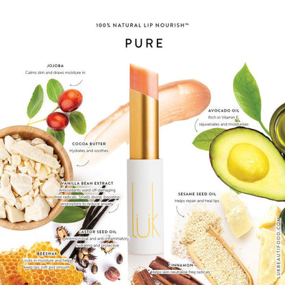 Luk Beautifood - Lip Nourish - Pure (Previously Nude Cinnamon) - The Bare Theory