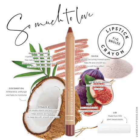 Luk Beautifood - Lipstick Crayon - Fig Brulee - The Bare Theory