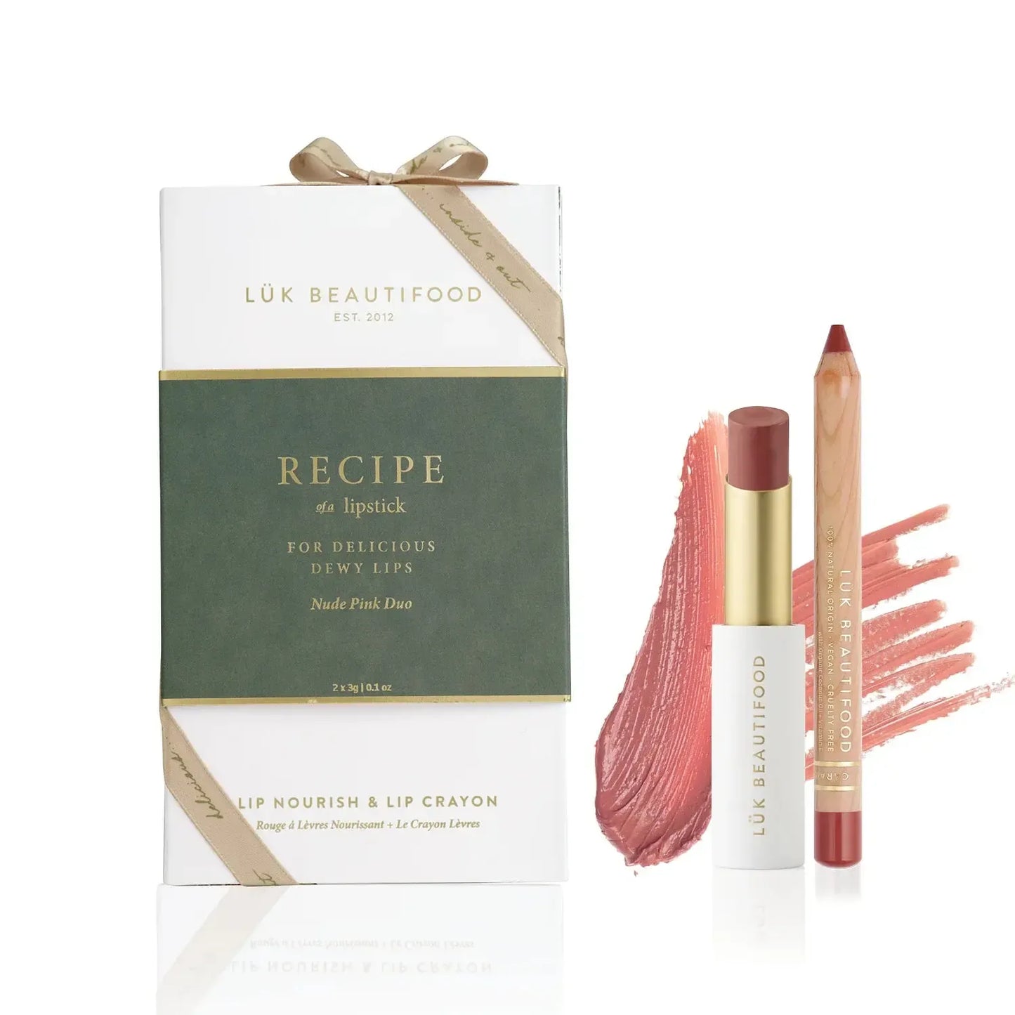 Luk Beautifood - Recipe of a Lipstick - Nude Pink Duo - The Bare Theory