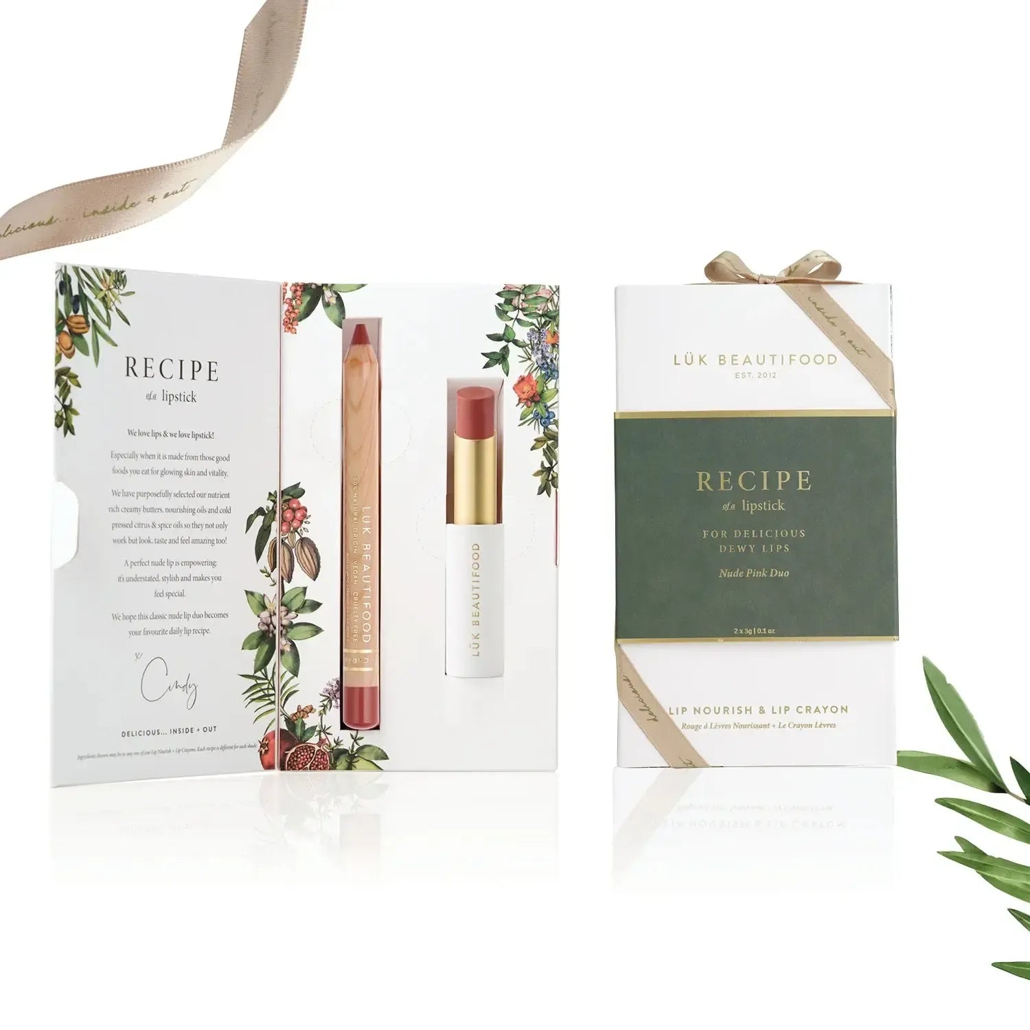 Luk Beautifood - Recipe of a Lipstick - Nude Pink Duo - The Bare Theory