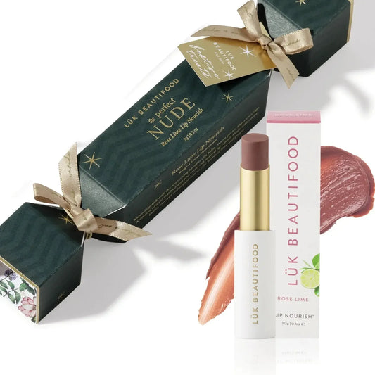 Luk Beautifood - The Perfect Nude - Rose Lime Lip Nourish - The Bare Theory