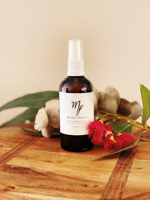 Milla's Pantry - Fragonia and Kunzea After Shower Body Oil - The Bare Theory