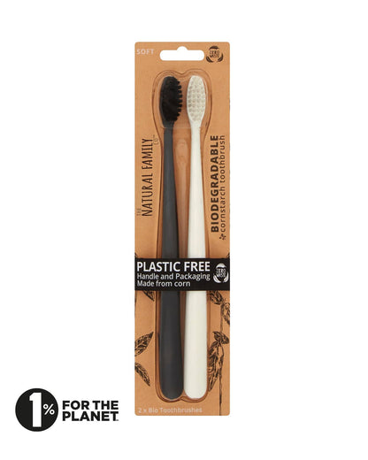 NFco Bio Toothbrush Mixed Twin Pack - Soft - The Bare Theory