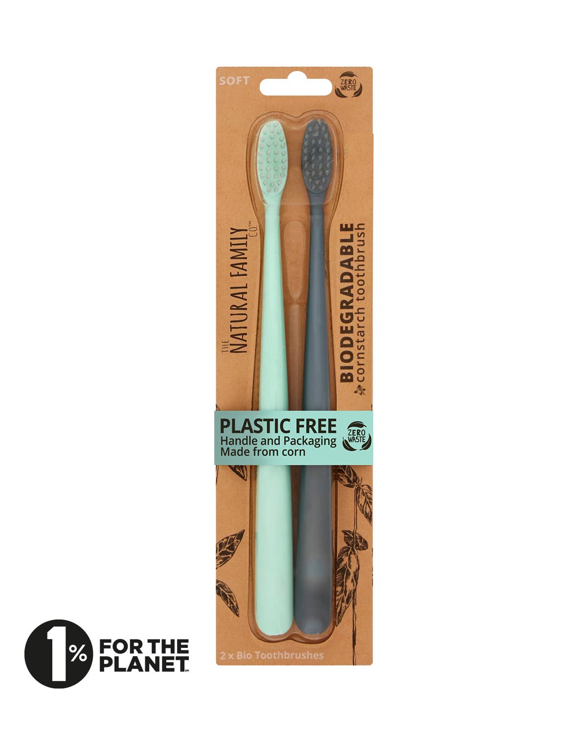 NFco Bio Toothbrush Mixed Twin Pack - Soft - The Bare Theory