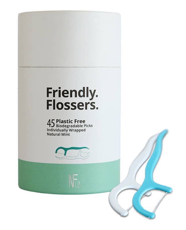 NFco - Biodegradable Floss Picks 45 Pack - The Bare Theory