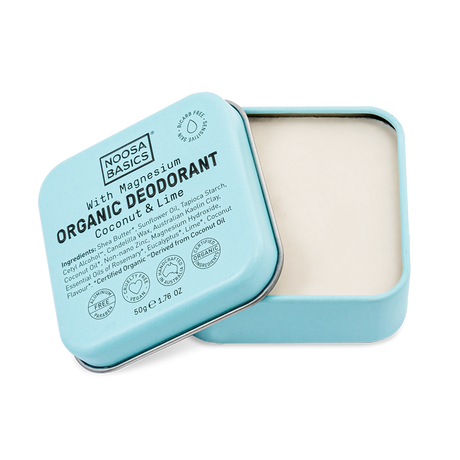 Noosa Basics - Deodorant Cream Tin - Coconut + Lime - The Bare Theory