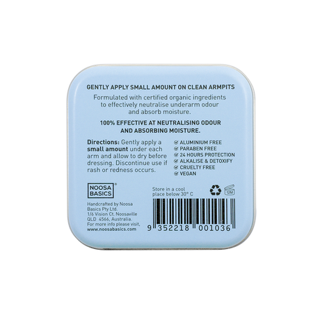 Noosa Basics - Deodorant Cream Tin - Orange Sweet + Lavender - The Bare Theory