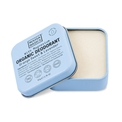 Noosa Basics - Deodorant Cream Tin - Orange Sweet + Lavender - The Bare Theory