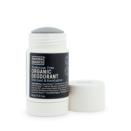 Noosa Basics - Deodorant Stick - Charcoal + Eucalyptus - The Bare Theory