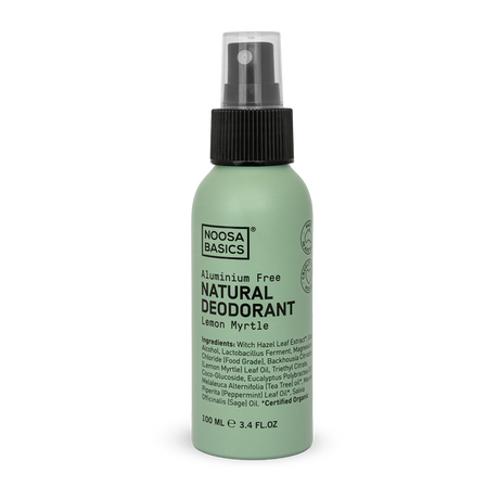 Noosa Basics - Natural Deodorant Spray - Lemon Myrtle 100ml - The Bare Theory