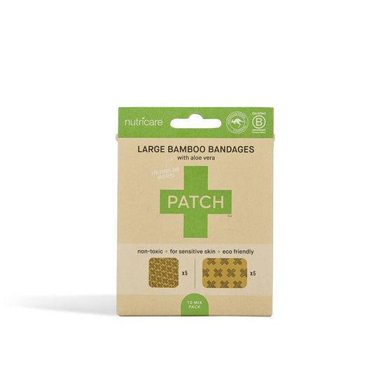 Patch Bandages - Large Mixed Bamboo Bandages with Aloe Vera - The Bare Theory