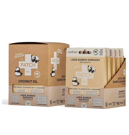 Patch Bandages - Large Panda Mixed Bamboo Bandages - The Bare Theory