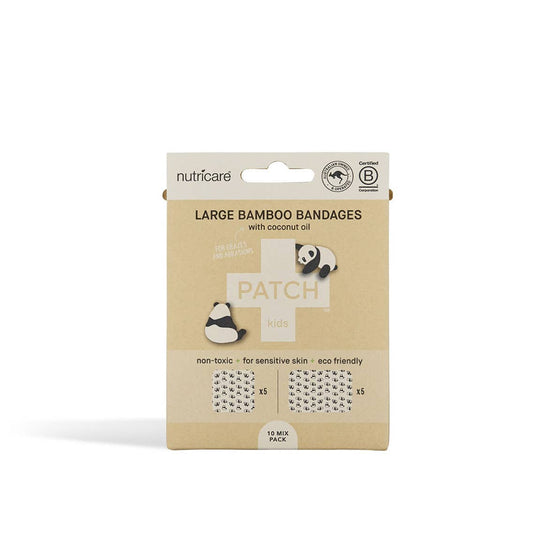 Patch Bandages - Large Panda Mixed Bamboo Bandages - The Bare Theory