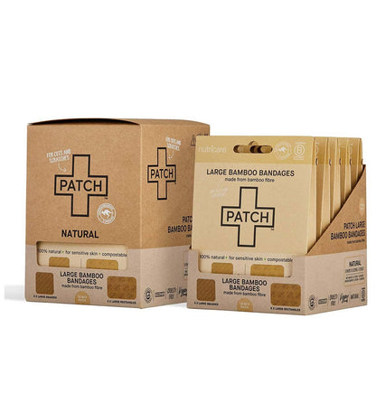 PATCH - Large Mixed Natural Bamboo Bandages 20 Pack - The Bare Theory