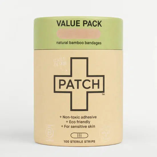 PATCH VALUE PACK - 100 Natural Bamboo Bandages - The Bare Theory