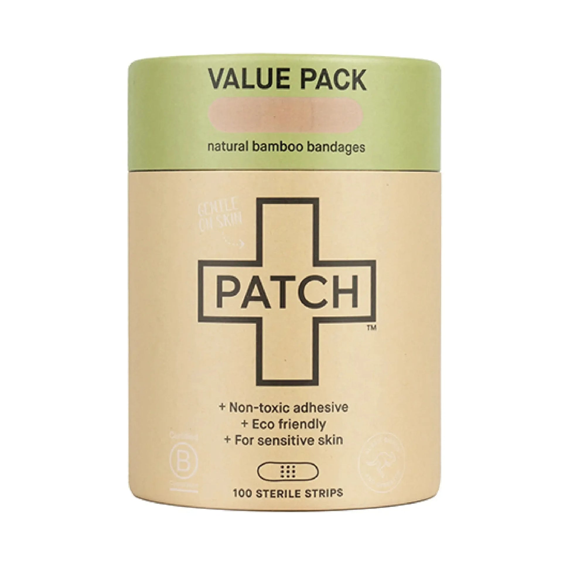 PATCH VALUE PACK - 100 Natural Bamboo Bandages - The Bare Theory