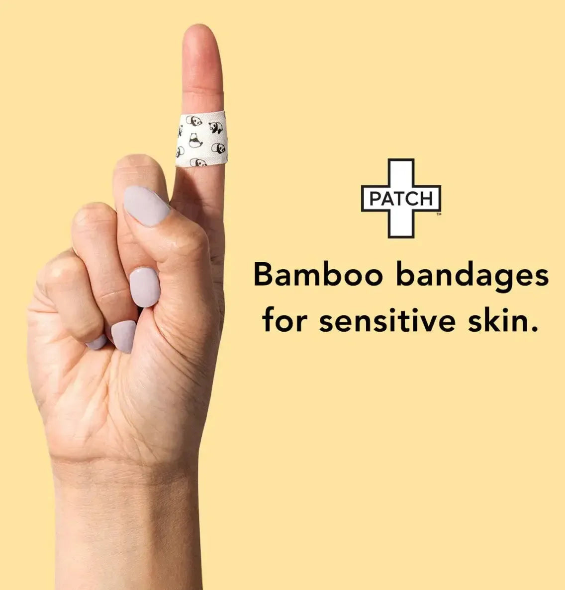 PATCH VALUE PACK - 100 Panda Bamboo Bandages - The Bare Theory