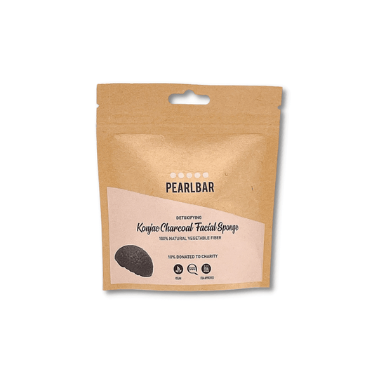 Pearlbar - Konjac & Charcoal Detoxifying Facial Sponge - The Bare Theory