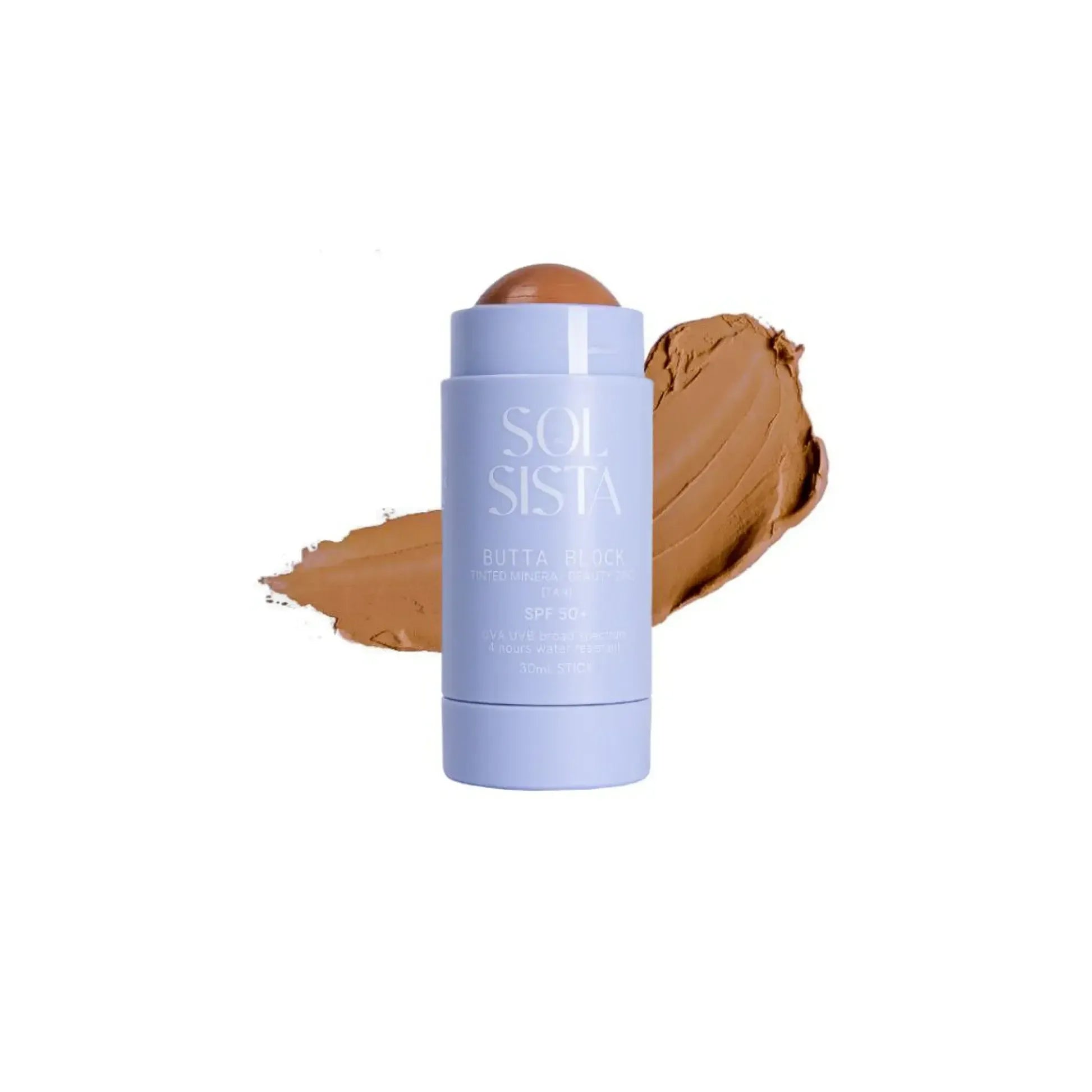 SOL SISTA - BUTTA BLOCK™ Tinted Mineral SPF 50+ Deep Tan - The Bare Theory