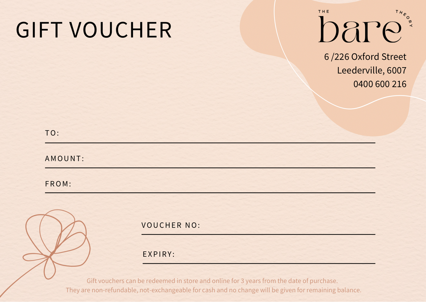 The Bare Theory Gift Voucher - The Bare Theory