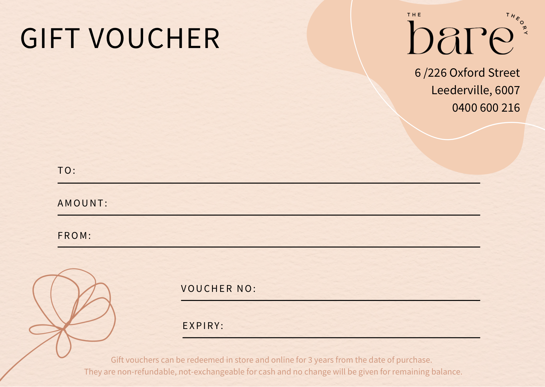 The Bare Theory Gift Voucher - The Bare Theory