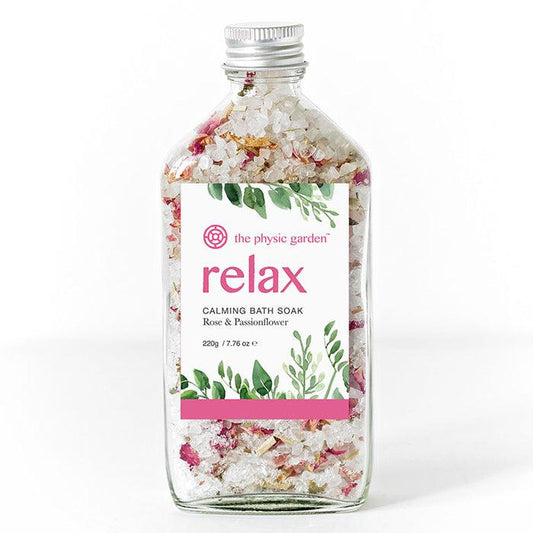 The Physic Garden - Relax Bath Soak 220g - The Bare Theory