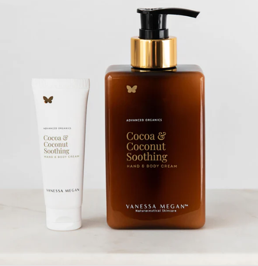 Vanessa Megan - Cocoa & Coconut Soothing Hand & Body Cream - 280ml - The Bare Theory