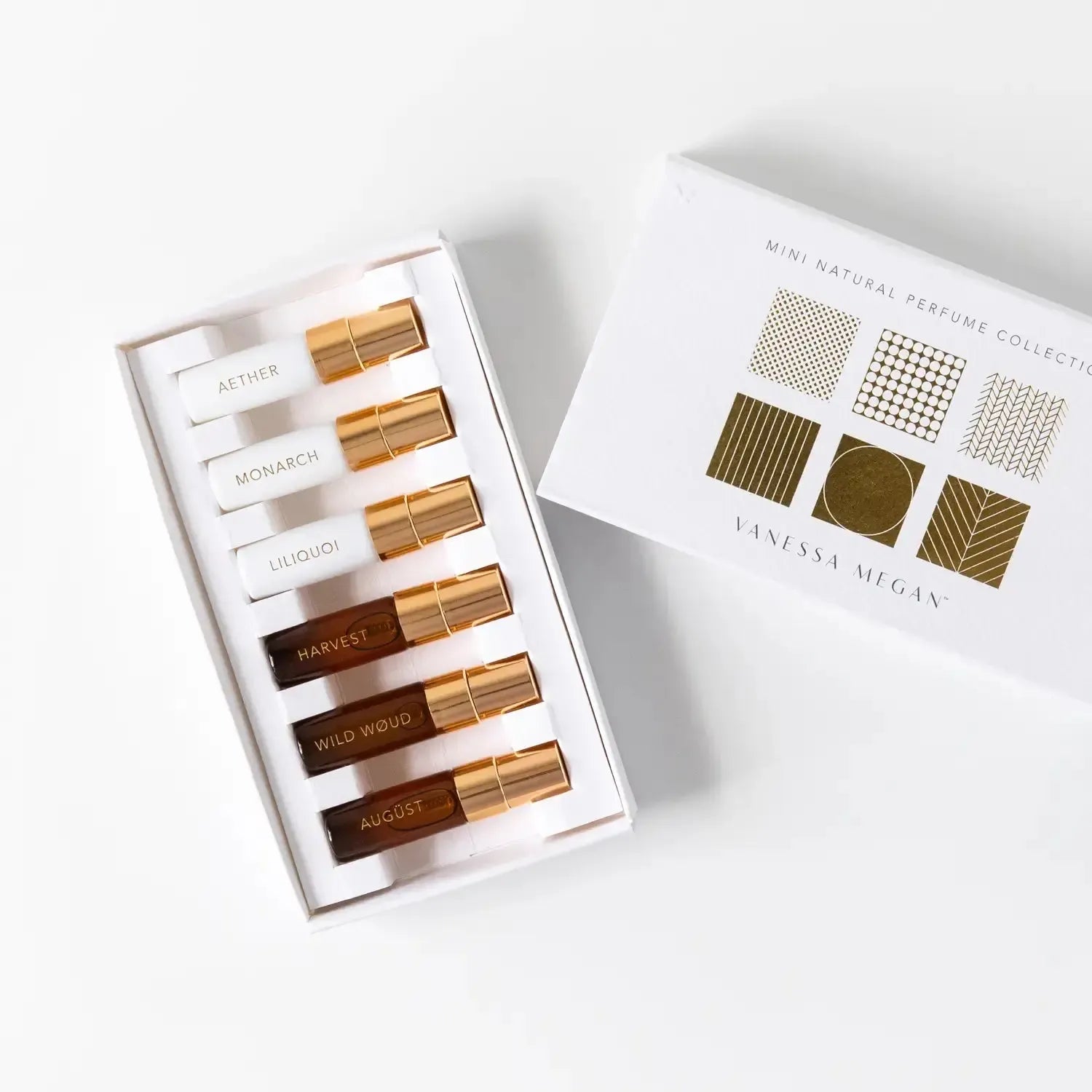 Vanessa Megan - Mini Natural Perfume Collection | 6 x 3ml - The Bare Theory