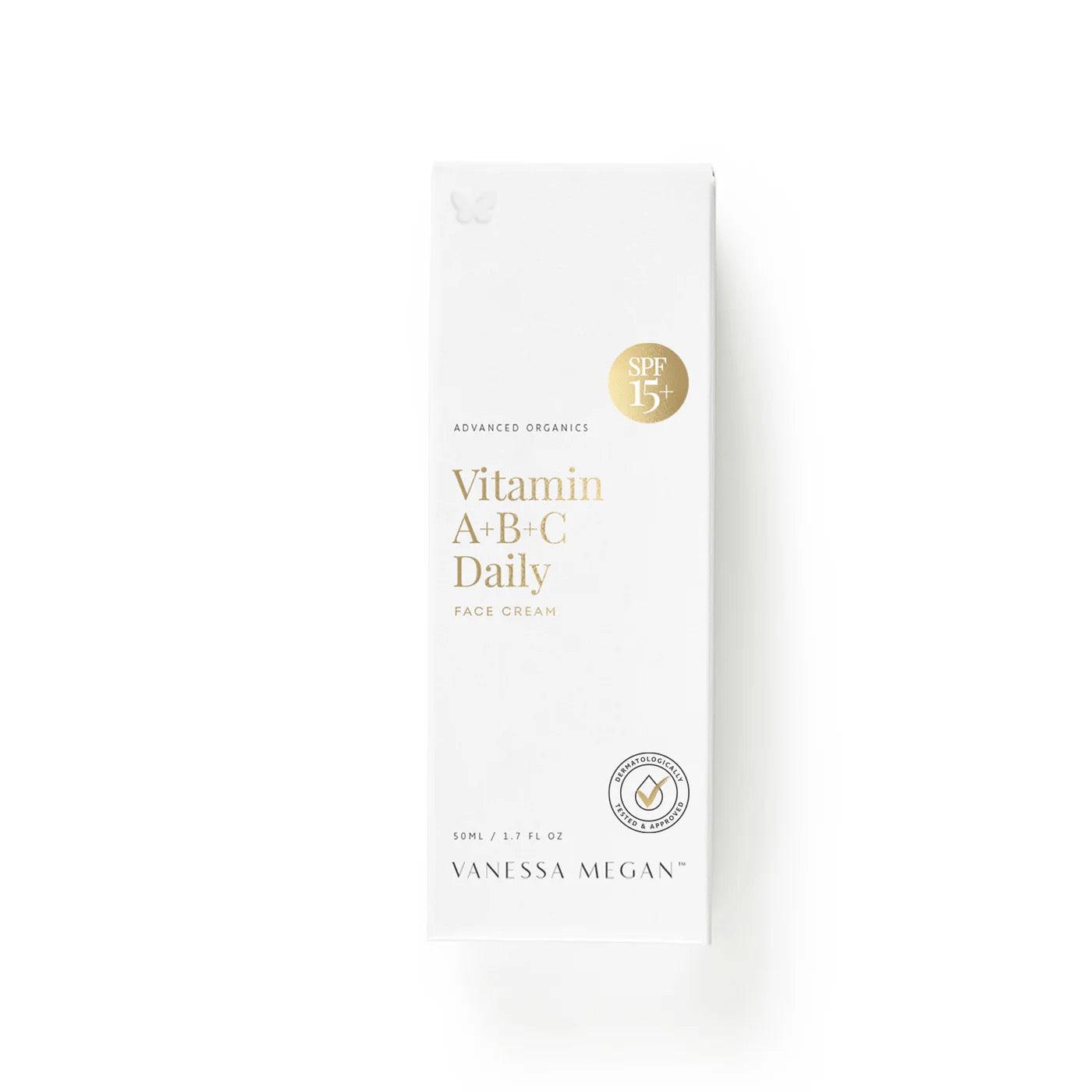 Vanessa Megan - Vitamin A+B+C | SPF15 Daily Face Cream - The Bare Theory