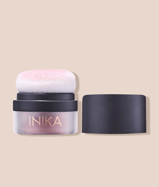 INIKA - Mineral Blush Puff Pot - Rosy Glow - The Bare Theory